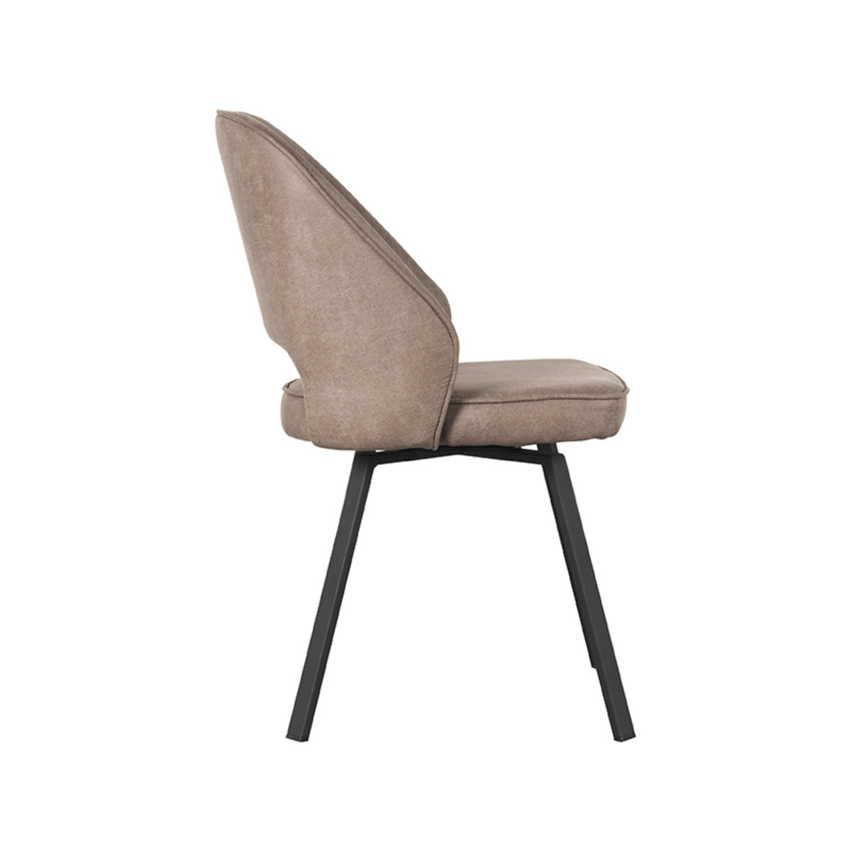 LABEL51 - Eetkamerstoel Lewis - Taupe - 58x52x84cm - Set van 2