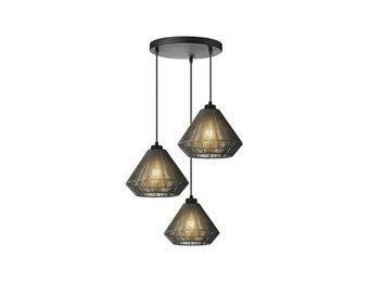 LABEL51 - Hanglamp Ibiza Diamond - 3-Lichts - 30x30x150cm - Zwart