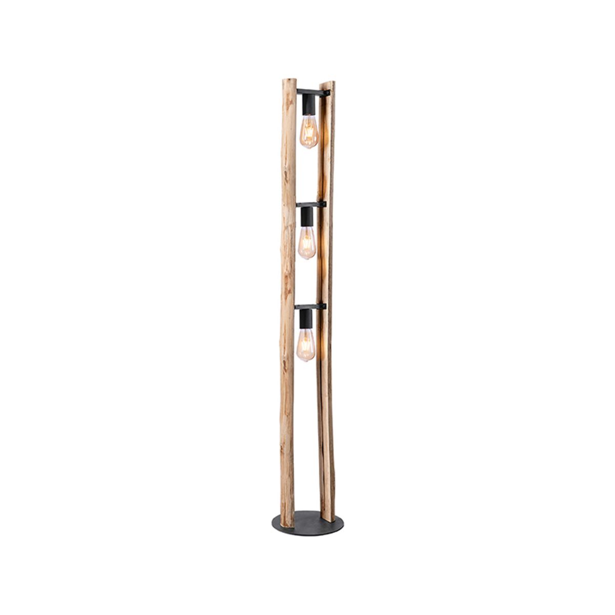 LABEL51 - Vloerlamp Woody - Beige - 25x25x150cm