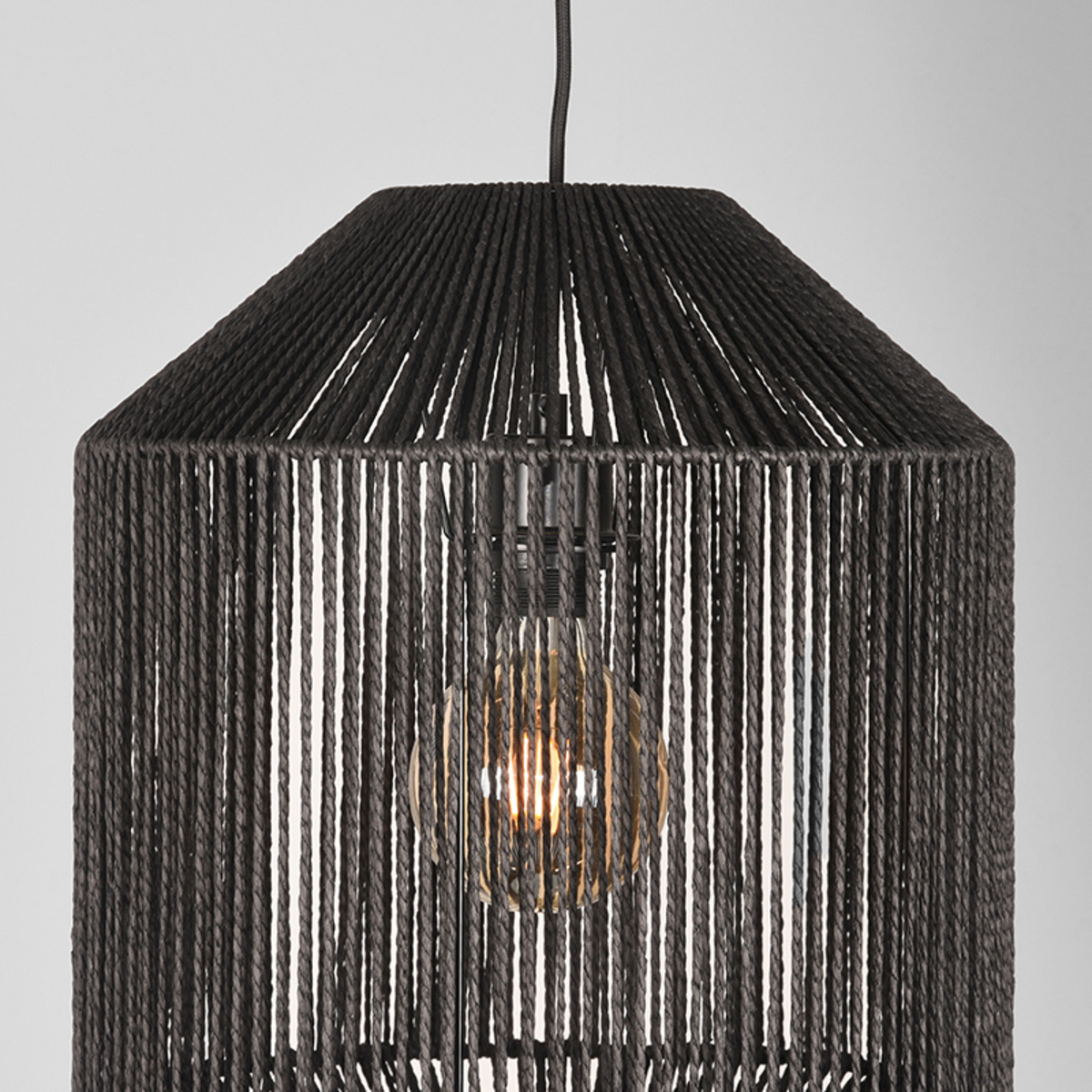 LABEL51 - Hanglamp Ibiza - Zwart - 33x33x162cm