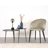 LABEL51 Eetkamerstoel Logan - Beige - Fluweel - set van 2