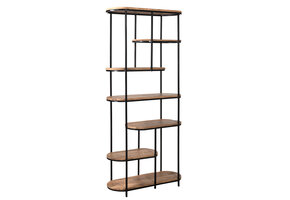 Brix - Kabinetkast Milou - 84x190cm - Marmer en Gecoat Staal - Bruin