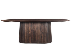 Livingfurn - Eetkamertafel Salvator Walnut 200cm - Mangohout