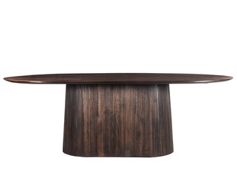 Livingfurn - Eetkamertafel Salvator Walnut 200cm - Mangohout