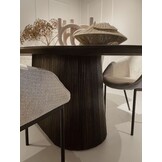 Livingfurn - Eetkamertafel Salvator Walnut 200cm - Mangohout