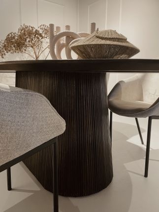 Livingfurn - Eetkamertafel Salvator Walnut 200cm - Mangohout