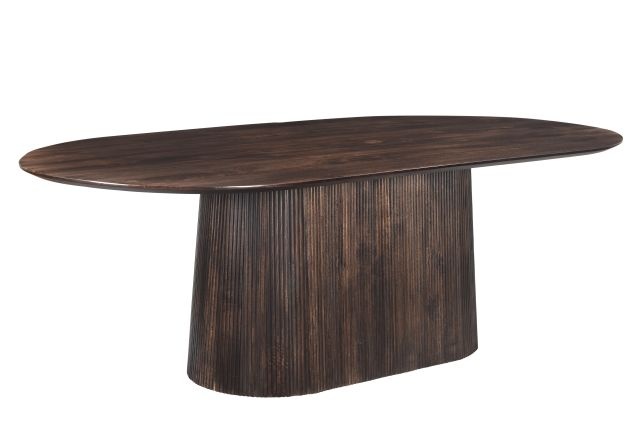 Livingfurn - Eetkamertafel Salvator Walnut 200cm - Mangohout