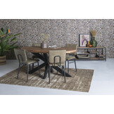 Brix - Eetkamertafel Sturdy Oval 160 cm - Mangohout / Gecoat Staal