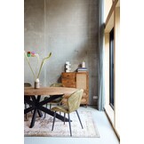 Brix - Eetkamertafel Sturdy Oval 160 cm - Mangohout / Gecoat Staal