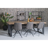 Brix - Eetkamertafel Sturdy - 220x100cm - Mangohout - Bruin