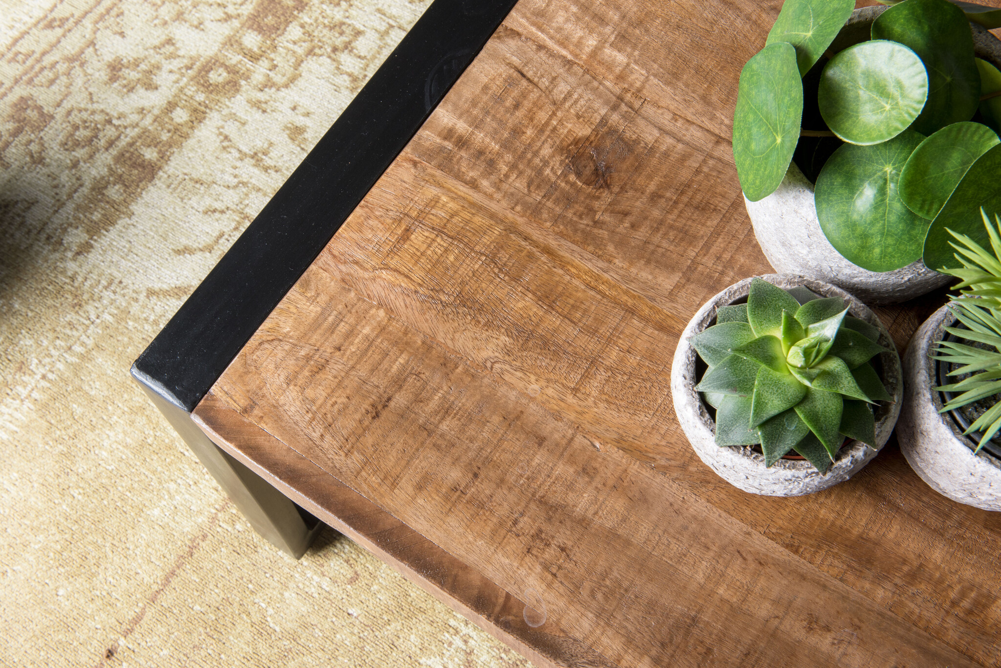 D - Livingfurn - Salontafel Strong - 60x60x45cm - Mangohout