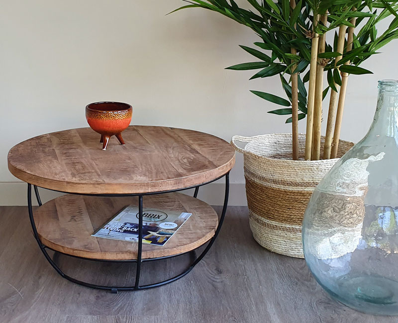 Brix - Salontafel Brix Evan - 65x65x34cm - Mangohout