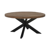 Brix - Eetkamertafel Brix Rond - 130 cm - Mangohout - Bruin