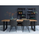 Brix - Bruine Eetkamertafel - U Poot - 180 cm - Mangohout - Eettafel