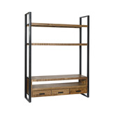 Livingfurn - TV Meubel TV- Nairobi High 150 cm - Mangohout / Gecoat Staal