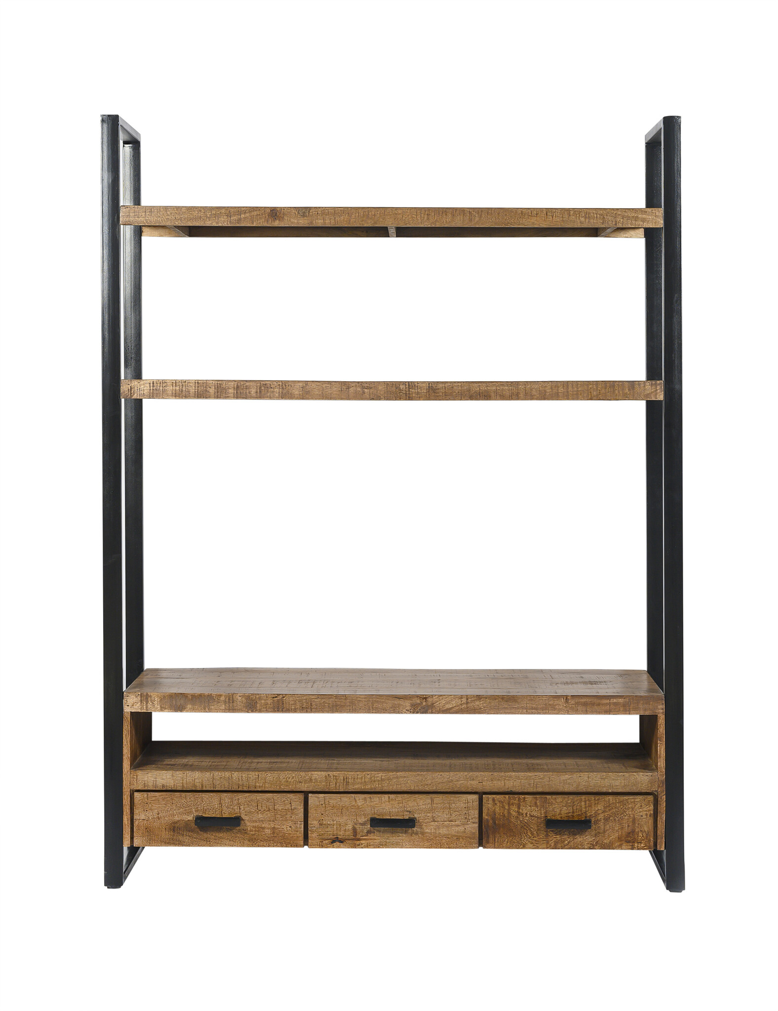 Livingfurn - TV Meubel TV- Nairobi High 150 cm - Mangohout / Gecoat Staal