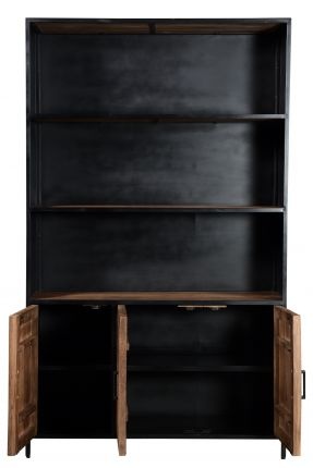 Livingfurn - Kabinetkast Sturdy 120cm - Mangohout / Gecoat Staal