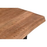 Brix - e Bruine Eetkamertafel Brix - U Poot -  Mangohout   - 200 cm