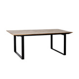 Livingfurn -  Eetkamertafel Valdez - U poot - Mango Hout  - 200 cm - Bruin