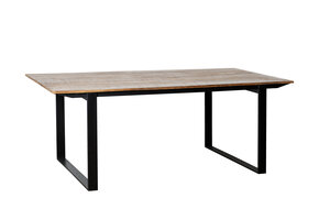 Livingfurn -  Eetkamertafel Valdez - U poot - Mango Hout  - 200 cm - Bruin