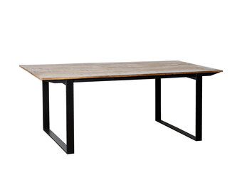 Livingfurn -  Eetkamertafel Valdez - U poot - Mango Hout  - 200 cm - Bruin