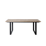 Livingfurn -  Eetkamertafel Valdez - U poot - Mango Hout  - 200 cm - Bruin
