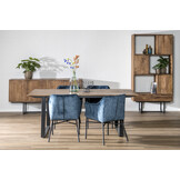 Livingfurn -  Eetkamertafel Valdez - U poot - Mango Hout  - 200 cm - Bruin