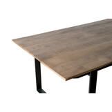 Livingfurn -  Eetkamertafel Valdez - U poot - Mango Hout  - 200 cm - Bruin