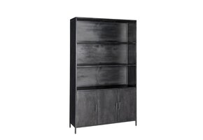 Livingfurn - Kabinetkast Kala - 40x120x200 - Mangohout en Gecoat Staal