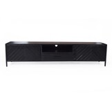 Livingfurn - TV Meubel York 200cm - Mangohout / Gecoat Staal