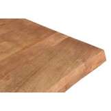 Livingfurn - Eetkamertafel Nairobi Tree Top  200cm - Mangohout - Bruin