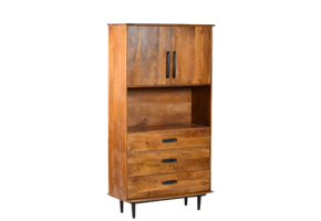 Livingfurn - Kabinetkast Elias - 180x97cm - Mangohout - Bruin