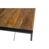 Livingfurn - Eetkamertafel Nairobi - U-Pot -  Mango Hout   - 140x80 cm - Bruin