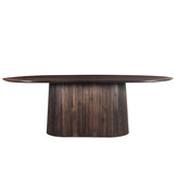 Livingfurn - Eetkamertafel Salvator Walnut 230cm - Mangohout