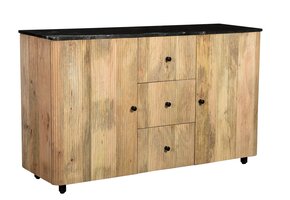 Brix - Dressoir Brix Pebbles - Mangohout / Gecoat Staal