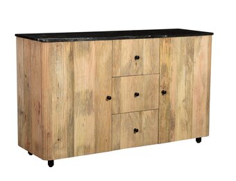 Brix - Dressoir Brix Pebbles - Mangohout / Gecoat Staal