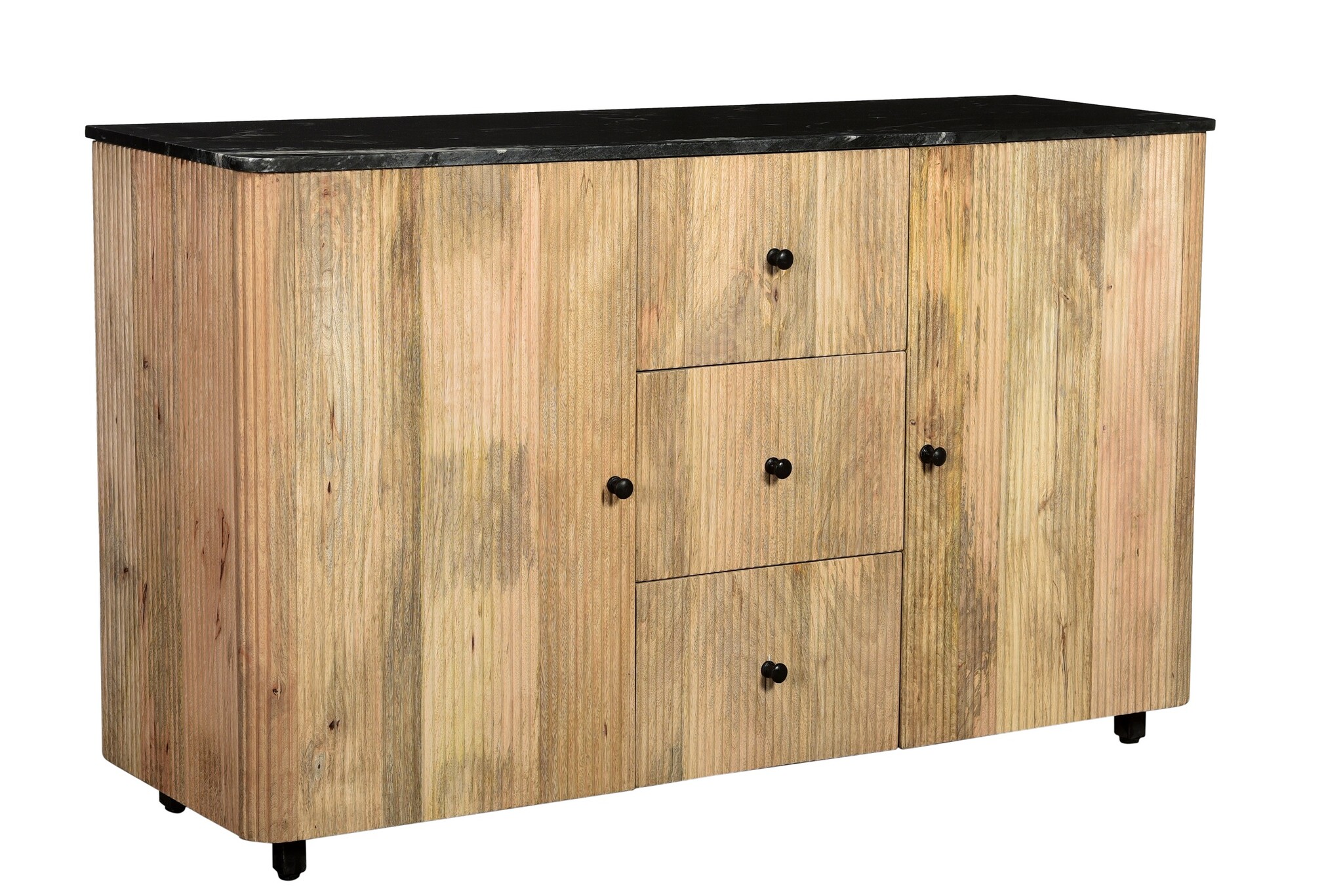 Brix - Dressoir Brix Pebbles - Mangohout / Gecoat Staal