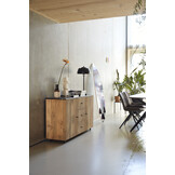 Brix - Dressoir Brix Pebbles - Mangohout / Gecoat Staal