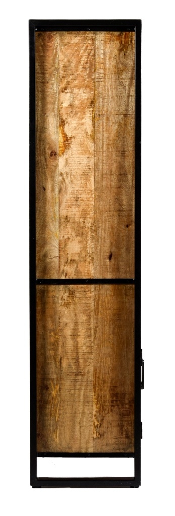 Livingfurn - Kabinetkast Nairobi - 110x180 - Mangohout en Gecoat Staal