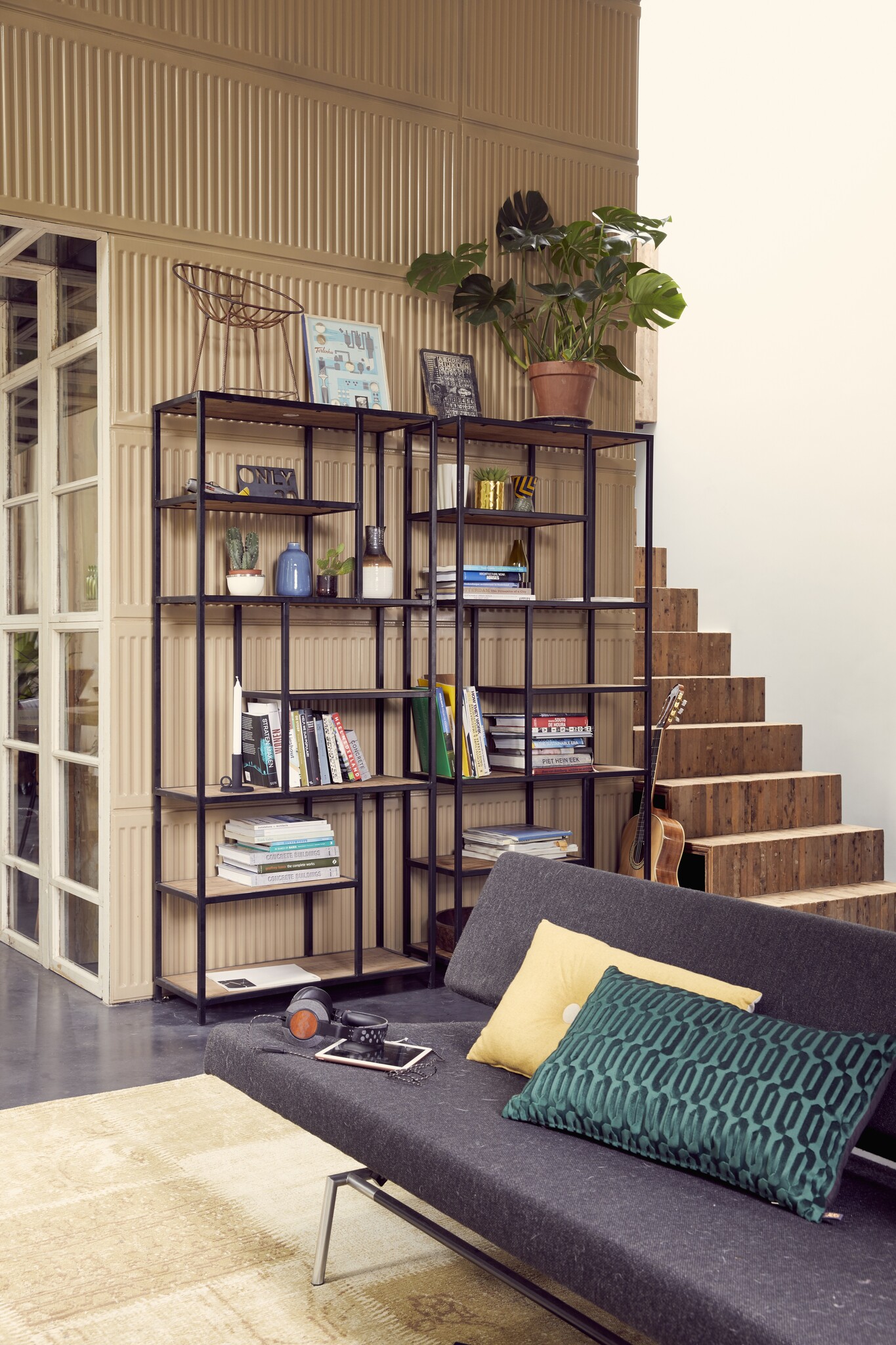 Brix - Boekenkasten Brix - Flow 188cm - Mangohout - Bruin