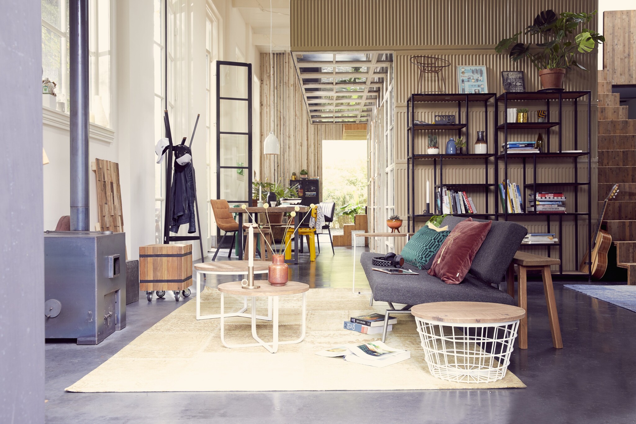 Brix - Boekenkasten Brix - Flow 188cm - Mangohout - Bruin