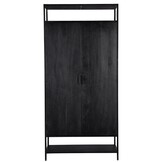 Livingfurn - Kabinetkast Kala - 2 Deurs - 100cm - Mangohout en Gecoat Staal