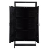 Livingfurn - Kabinetkast Kala - 2 Deurs - 100cm - Mangohout en Gecoat Staal