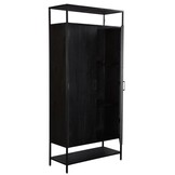 Livingfurn - Kabinetkast Kala - 2 Deurs - 100cm - Mangohout en Gecoat Staal