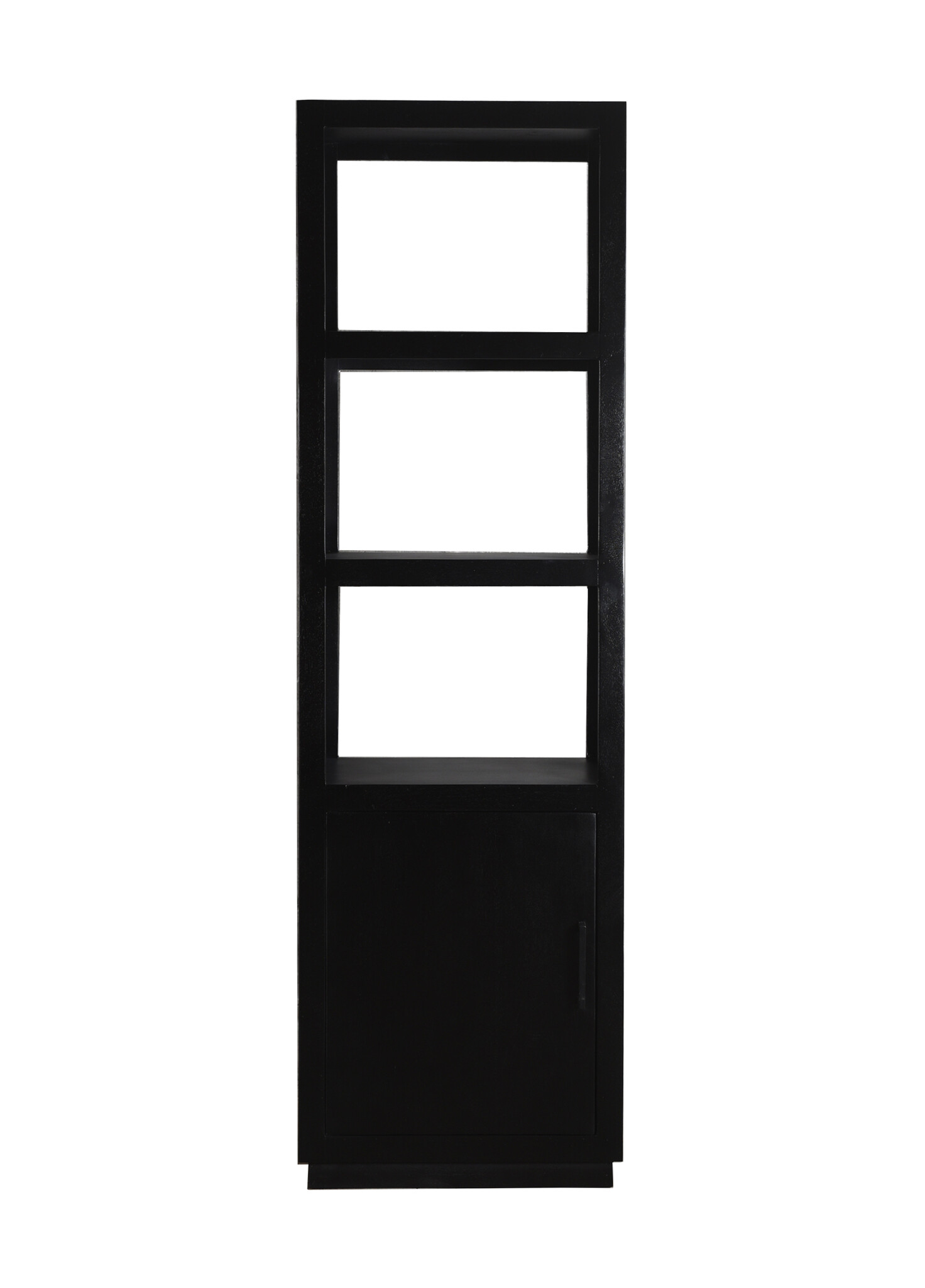 Livingfurn - Boekenkast Jaxx Black 60cm - Mangohout