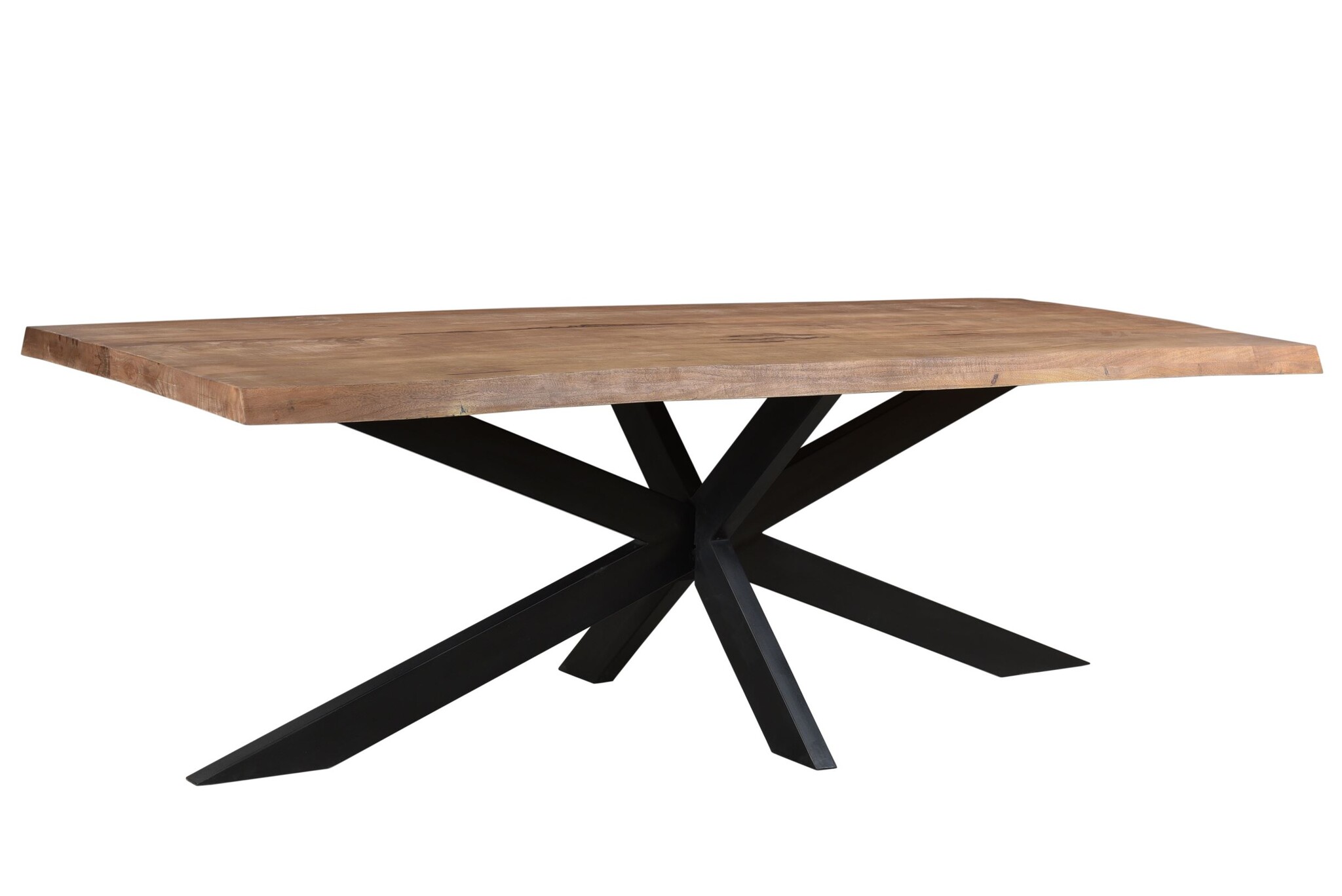 Livingfurn - Eetkamertafel Nairobi Tree Top  220cm - Mangohout - Bruin