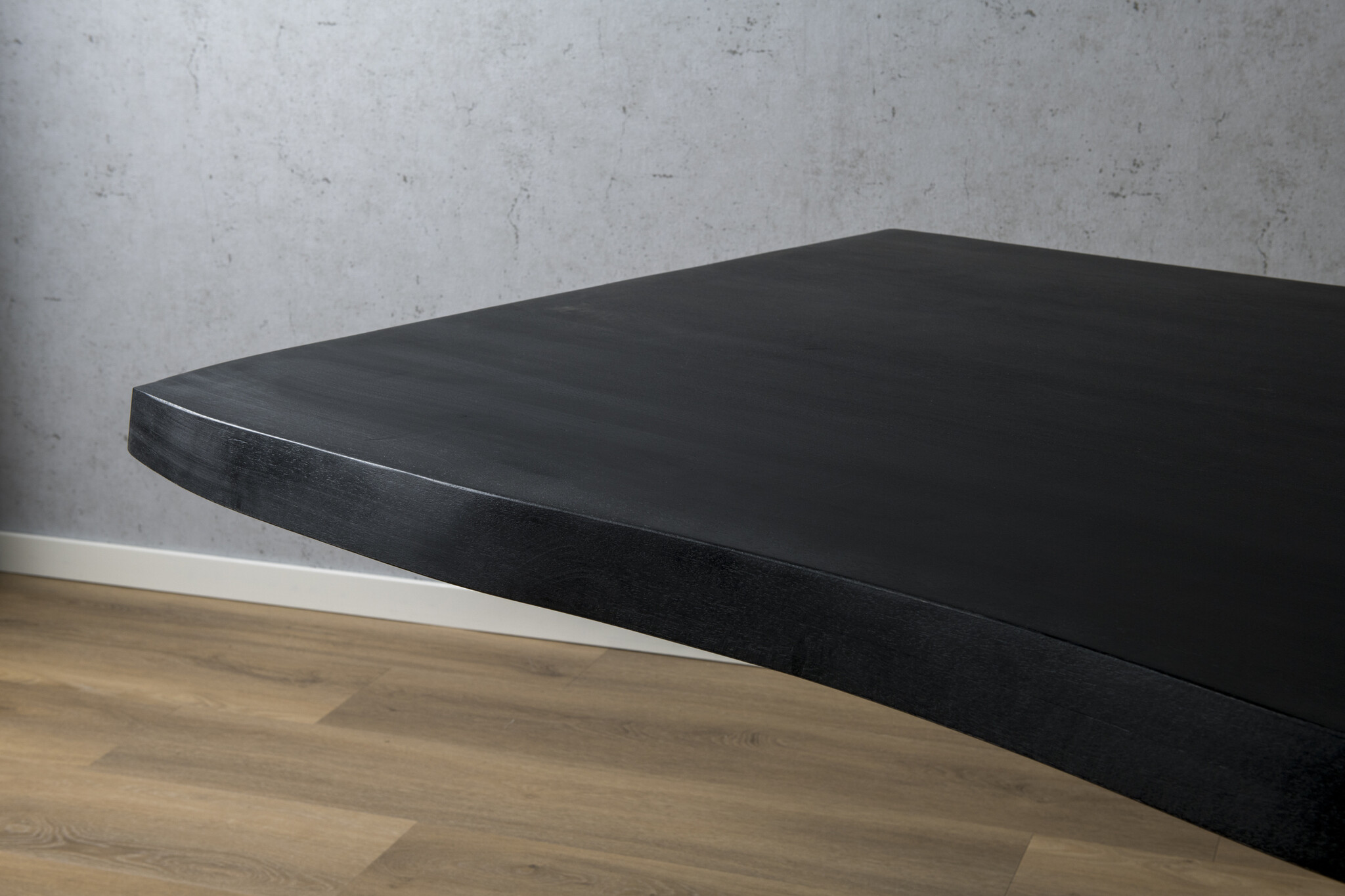 Livingfurn - e Zwart Eetkamertafel Kala -  -  Mango Hout  - 220 cm