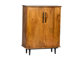 Livingfurn - Kabinetkast Elias - 90x108cm - Mangohout - Bruin