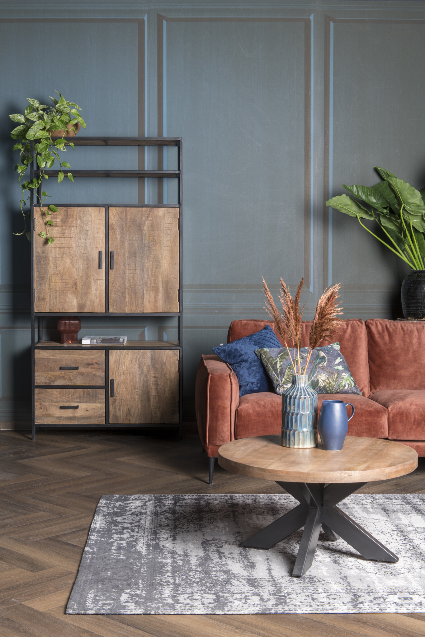 Livingfurn - Kabinetkast Sturdy - 40x100x200 - Mangohout