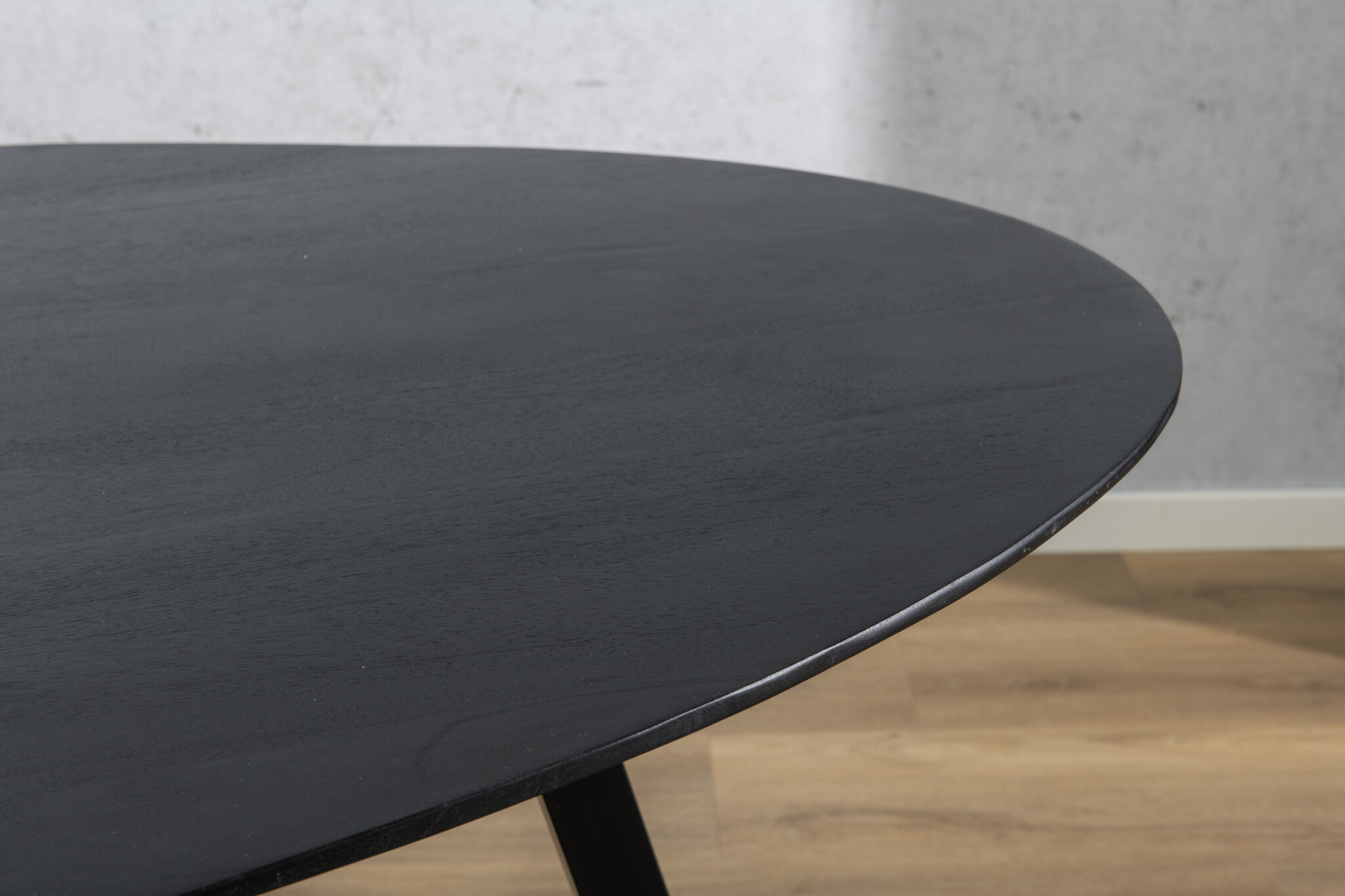 Livingfurn - Zwart Eetkamertafel Oslo - Web  -  Acasia Hout  - 200 cm